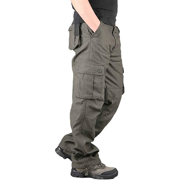Lilychan Men's Lightweight Cargo Trouser Hiking Pants Army Combat